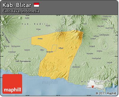 Savanna Style Map of Kab. Blitar