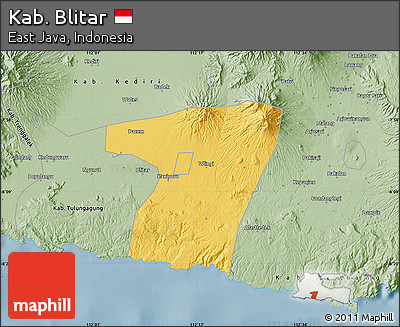 Savanna Style Map of Kab. Blitar