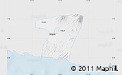 Silver Style Map of Kab. Blitar, single color outside