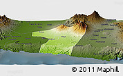 Physical Panoramic Map of Kab. Blitar, darken