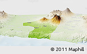 Physical Panoramic Map of Kab. Blitar, lighten