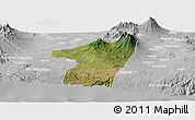 Satellite Panoramic Map of Kab. Blitar, lighten, desaturated
