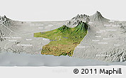 Satellite Panoramic Map of Kab. Blitar, lighten, semi-desaturated