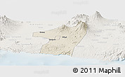 Shaded Relief Panoramic Map of Kab. Blitar, lighten