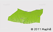 Physical 3D Map of Kab. Bojonegoro, cropped outside