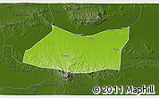 Physical 3D Map of Kab. Bojonegoro, darken