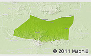 Physical 3D Map of Kab. Bojonegoro, lighten
