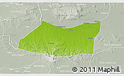 Physical 3D Map of Kab. Bojonegoro, lighten, semi-desaturated