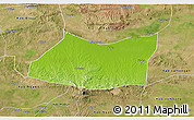 Physical 3D Map of Kab. Bojonegoro, satellite outside