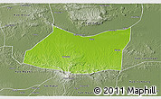 Physical 3D Map of Kab. Bojonegoro, semi-desaturated