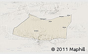 Shaded Relief 3D Map of Kab. Bojonegoro, lighten
