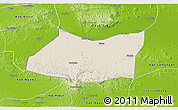 Shaded Relief 3D Map of Kab. Bojonegoro, physical outside