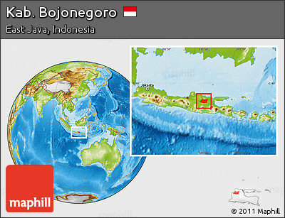 Physical Location Map of Kab. Bojonegoro
