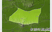 Physical Map of Kab. Bojonegoro, darken
