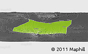 Physical Panoramic Map of Kab. Bojonegoro, darken, desaturated