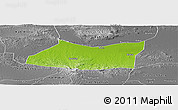Physical Panoramic Map of Kab. Bojonegoro, desaturated