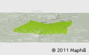 Physical Panoramic Map of Kab. Bojonegoro, lighten, semi-desaturated