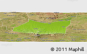 Physical Panoramic Map of Kab. Bojonegoro, satellite outside