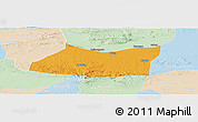 Political Panoramic Map of Kab. Bojonegoro, lighten