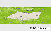 Shaded Relief Panoramic Map of Kab. Bojonegoro, physical outside