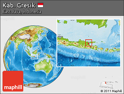 Physical Location Map of Kab. Gresik