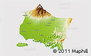 Physical 3D Map of Kab. Jember, cropped outside