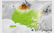 Physical 3D Map of Kab. Jember, lighten, desaturated
