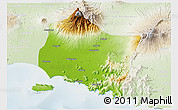 Physical 3D Map of Kab. Jember, lighten