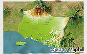 Physical 3D Map of Kab. Jember, satellite outside