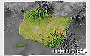 Satellite 3D Map of Kab. Jember, desaturated