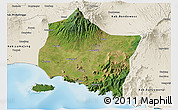Satellite 3D Map of Kab. Jember, shaded relief outside