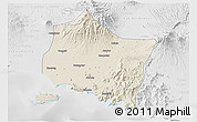 Shaded Relief 3D Map of Kab. Jember, lighten, desaturated
