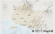 Shaded Relief 3D Map of Kab. Jember, lighten