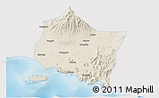 Shaded Relief 3D Map of Kab. Jember, single color outside