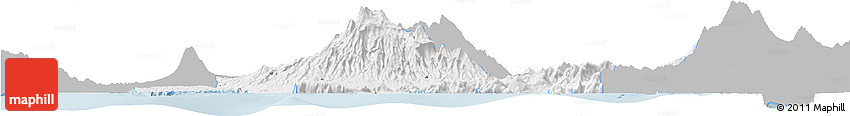 Gray Horizon Map of Kab. Jember, single color outside
