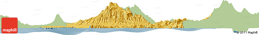 Savanna Style Horizon Map of Kab. Jember, single color outside