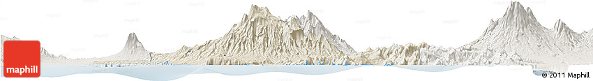 Shaded Relief Horizon Map of Kab. Jember, lighten