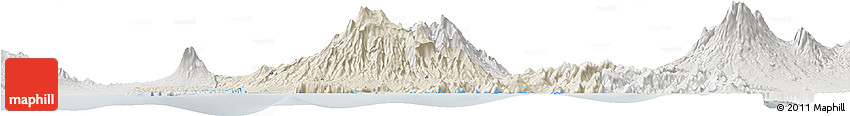 Shaded Relief Horizon Map of Kab. Jember, lighten, semi-desaturated
