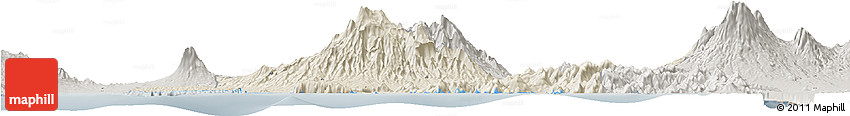 Shaded Relief Horizon Map of Kab. Jember, semi-desaturated