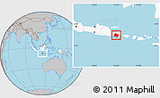 Gray Location Map of Kab. Jember, highlighted country