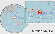 Gray Location Map of Kab. Jember, hill shading