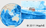Shaded Relief Location Map of Kab. Jember, highlighted country, highlighted parent region