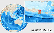Shaded Relief Location Map of Kab. Jember