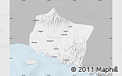Gray Map of Kab. Jember, single color outside