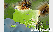 Physical Map of Kab. Jember, darken