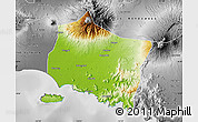 Physical Map of Kab. Jember, desaturated