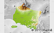 Physical Map of Kab. Jember, lighten, desaturated