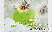 Physical Map of Kab. Jember, lighten, semi-desaturated