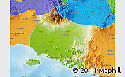 Physical Map of Kab. Jember, political outside