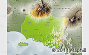 Physical Map of Kab. Jember, semi-desaturated